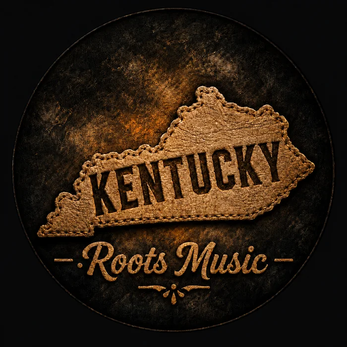 Rustic Kentucky Roots Music leather emblem